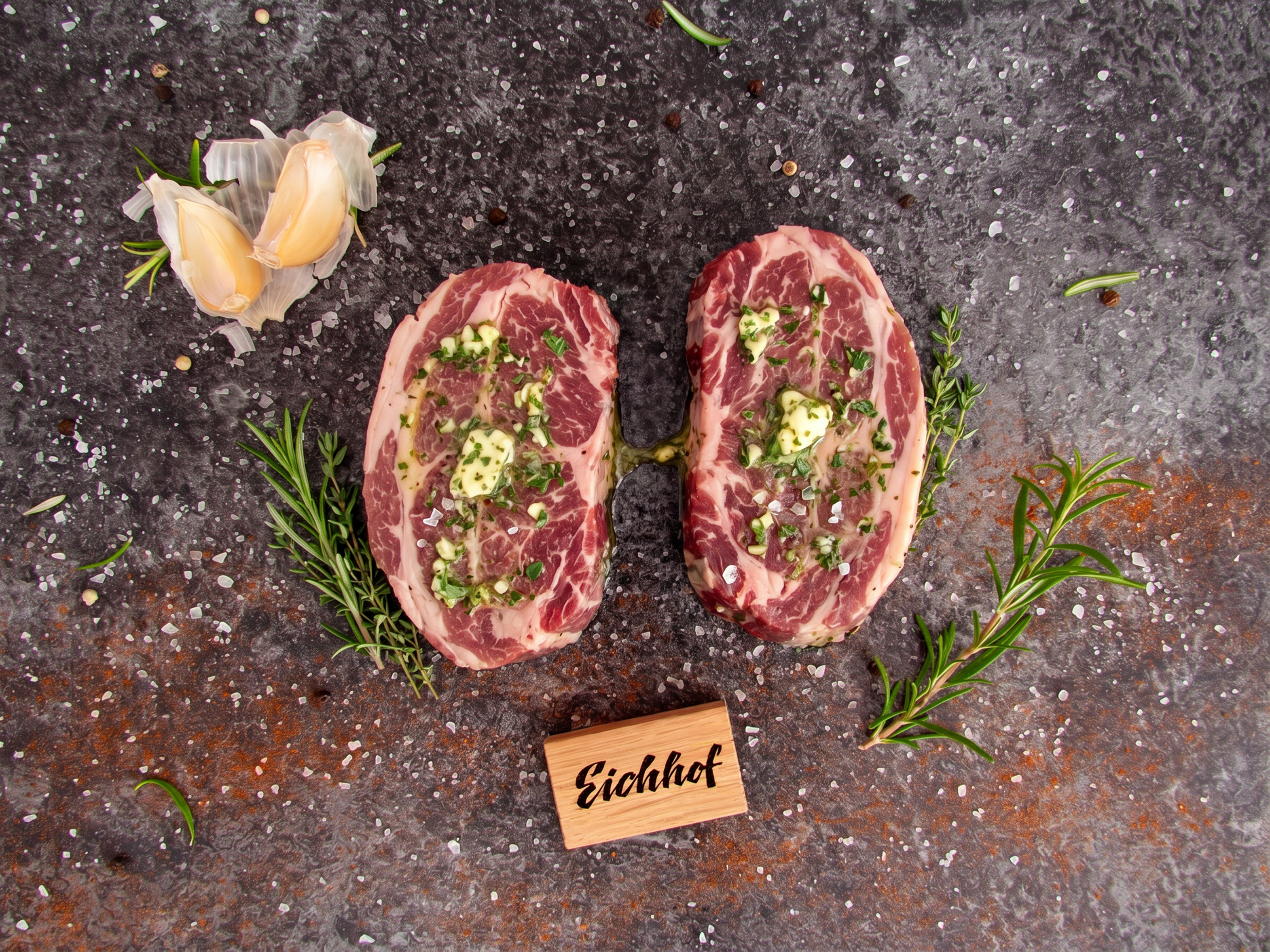 Duroc "Kamm-Steak, Kräuterbutter" (2er-Pack)